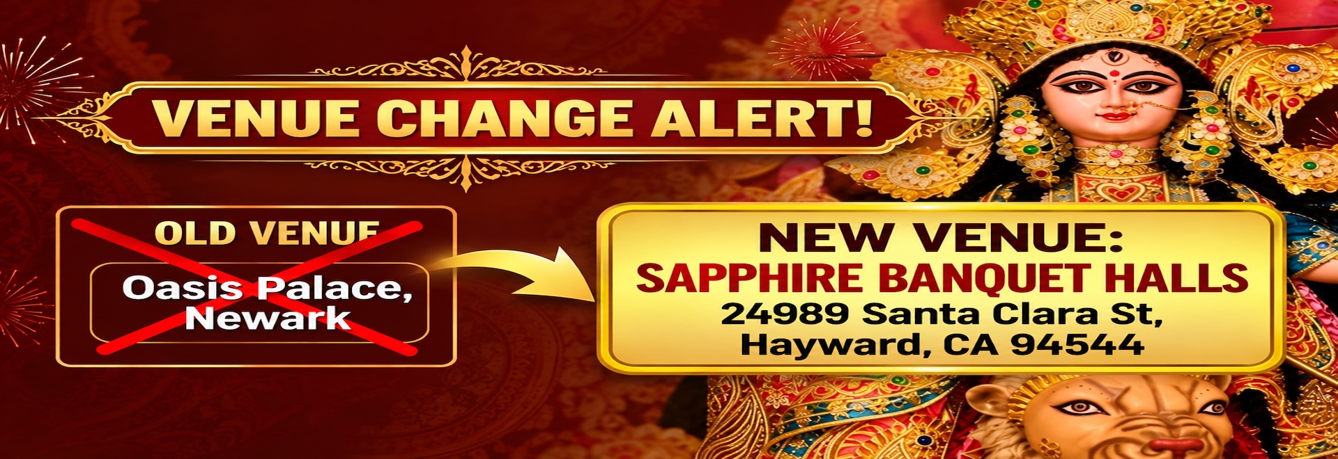 2026 Puja Venue Change